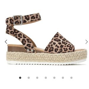 Soda Leopard Platform Espadrille Sandal